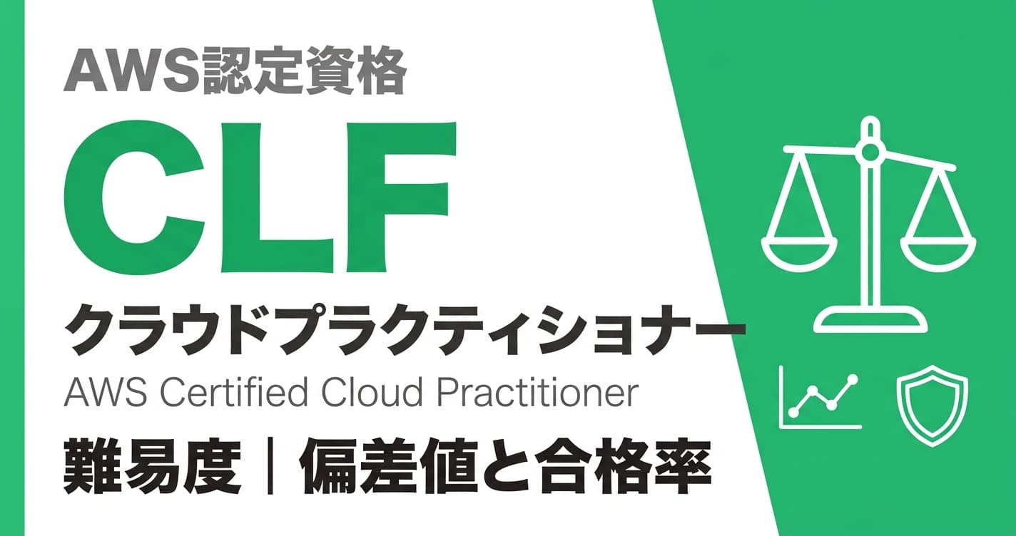 AWSクラウドプラクティショナーの難易度|偏差値43と合格率